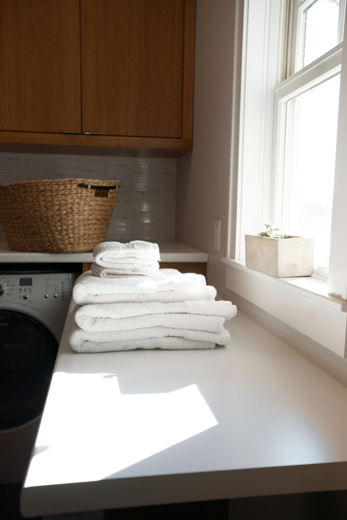A pretty, daylit Laundry Space makes the chore of laundry a little more enjoyable.  Healthier homes make housework more appealing.  