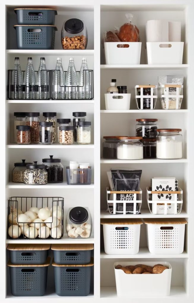 Black & White Storage Containers for the pantry