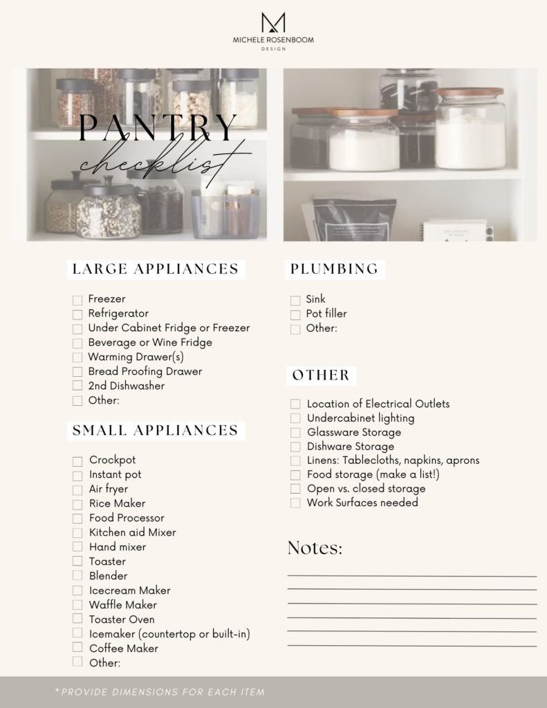 Pantry Checklist by Michele Rosenboom Design