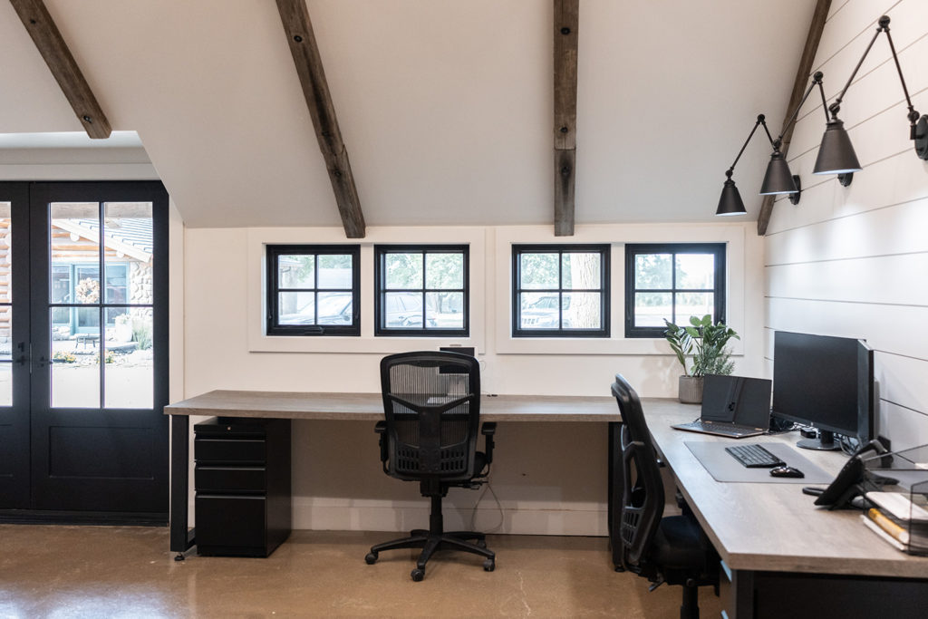 Open Office area with new windows and doors
