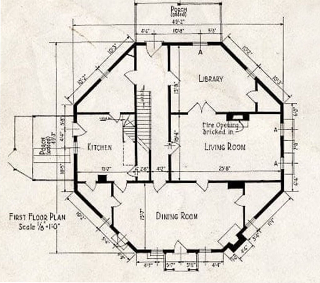 Octagon Floor Plan showing awkward room shapes