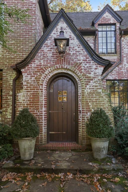 Arched Front door on a Tudor Style Home